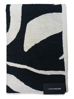 Linen House | Zeppelin Bath Towel | Black | 69x139