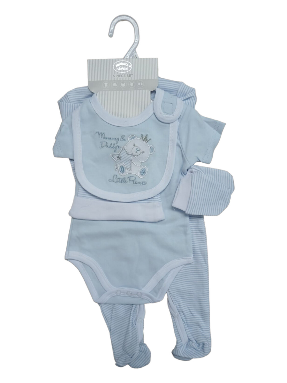 Mother&#39;s Choice | Infants 5 Piece Grower Set | Mommy &amp; Daddy Little Prince, Size: Newborn