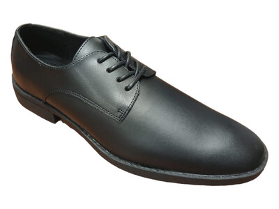 Green Cross | Lace Up Boys Shoe | Black