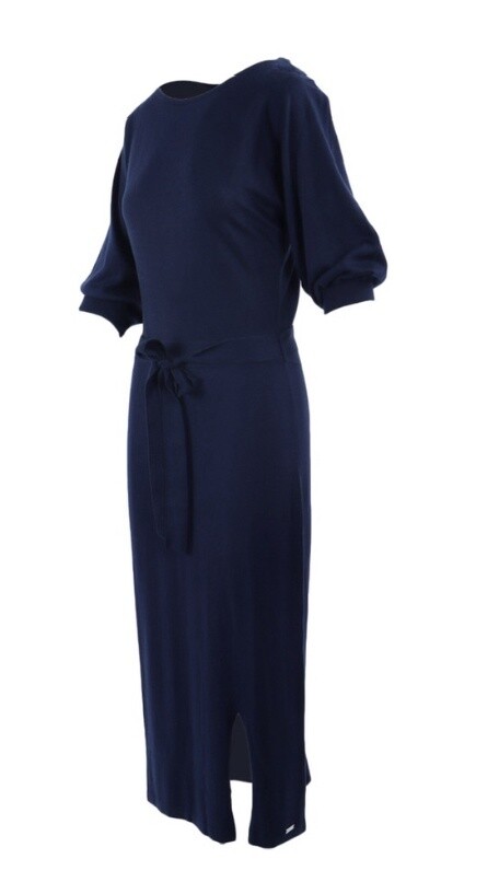 Pringle | Blouson Knitted Dress | Navy