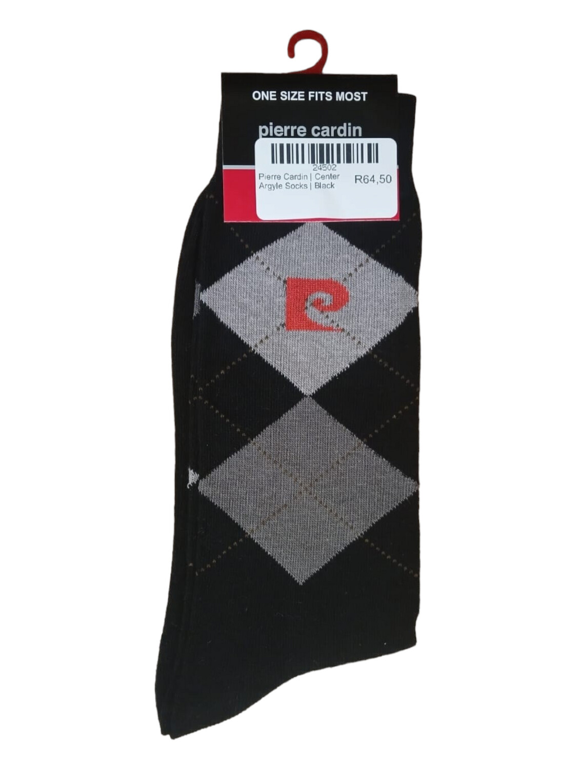 Pierre Cardin | Center Argyle Socks | Black