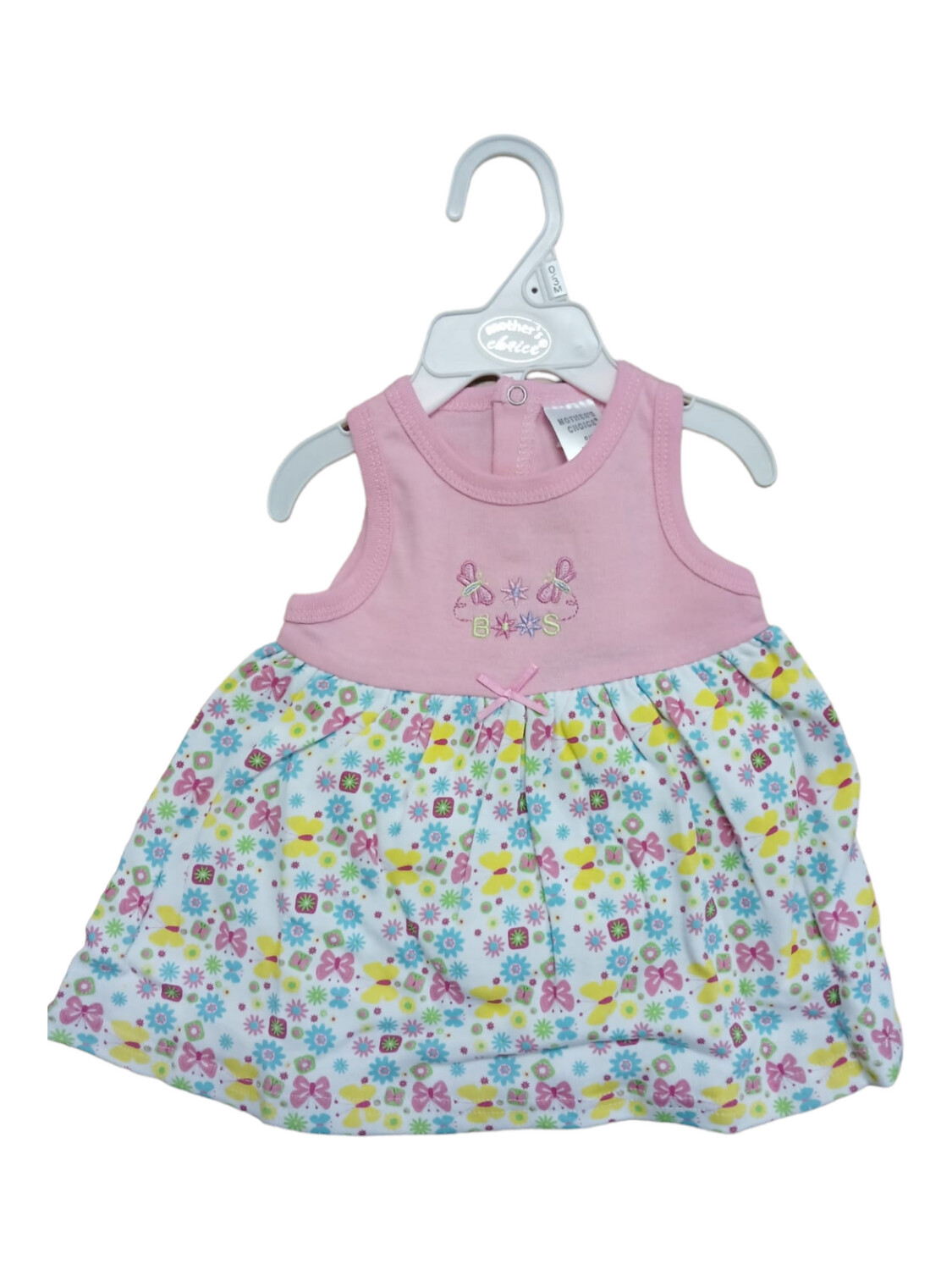 Mother&#39;s Choice | Sleeveless Floral Dress | Embroided, Size: 0-3M