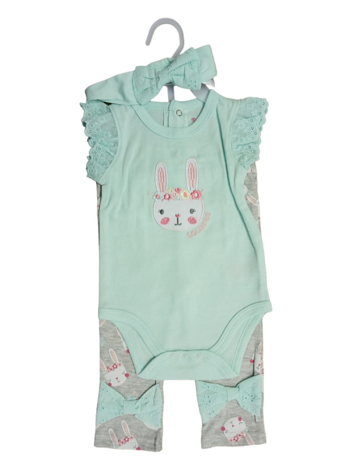 Luna Lily | 3 Piece Romper Set With Headband | So Loved, Size: 0-3M