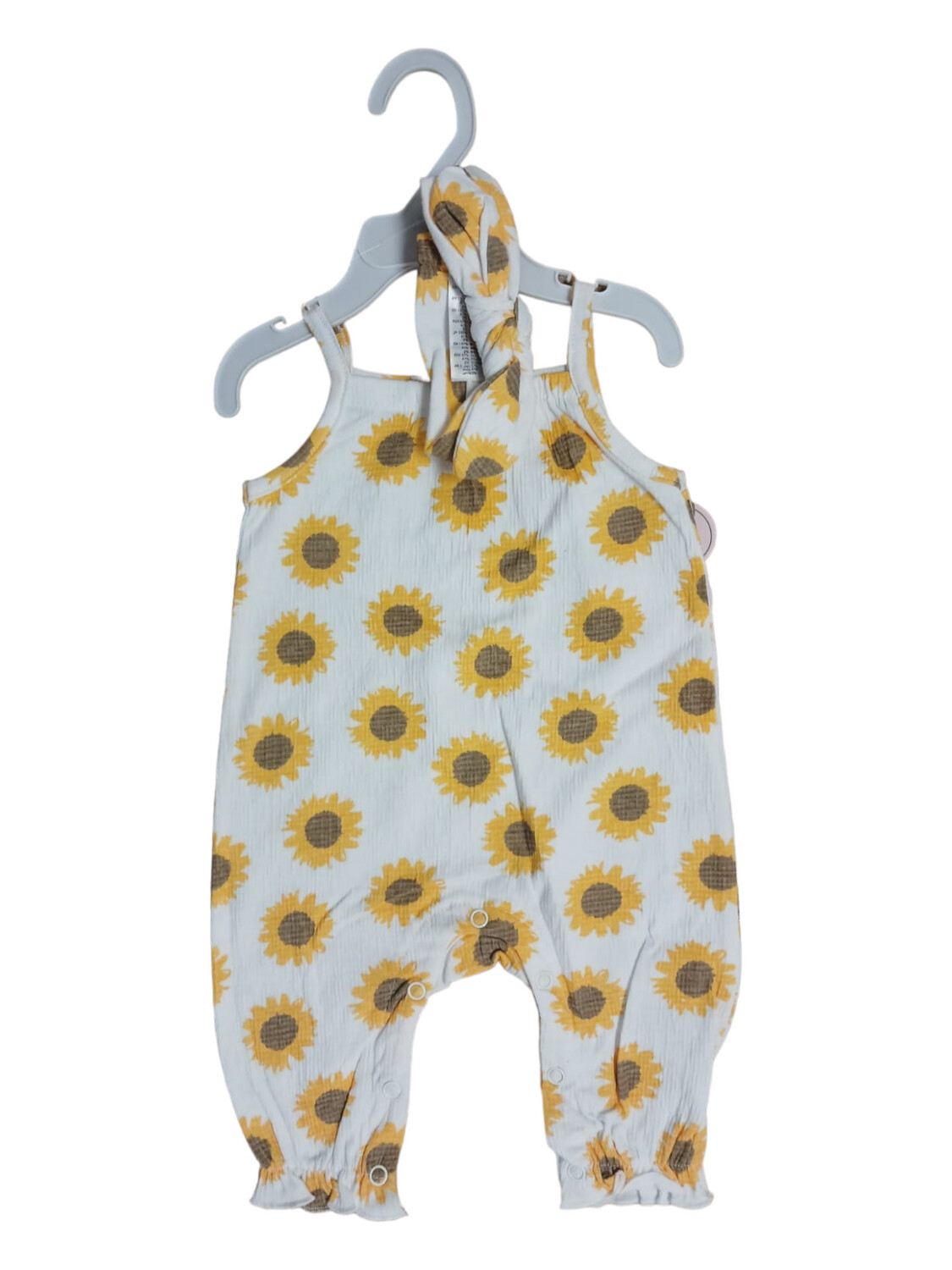 Luna Lily | Sleeveless Romper With Headband | Sunflower, Size: 0-3M