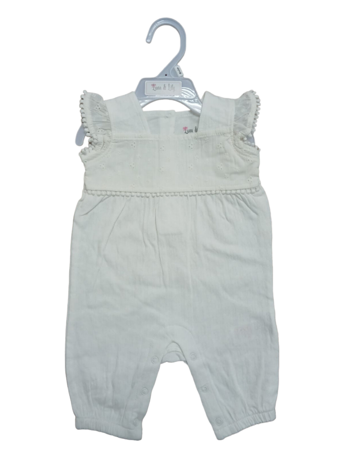 Luna &amp; Lily | Sleeveless Romper | Cream, Size: 0-3M