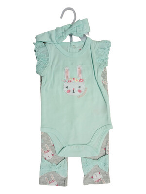 Luna Lily | 3 Piece Romper Set With Headband | So Loved