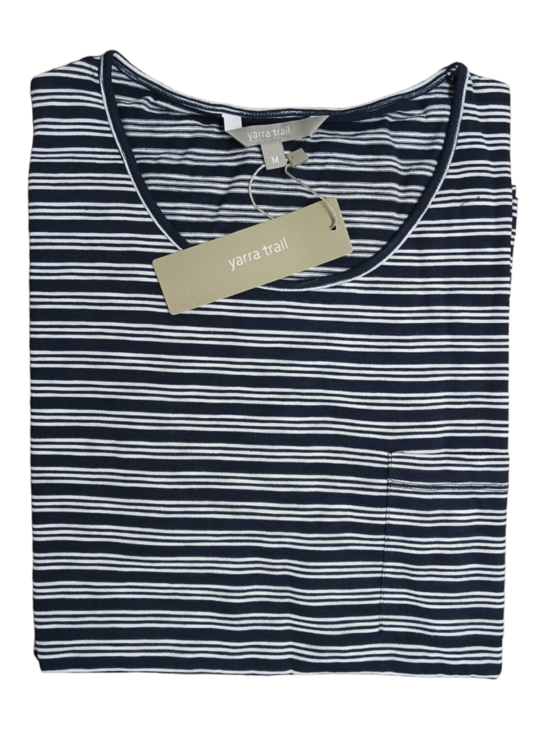 Yarra Trail | Stripe Tee | Navy, Size: S