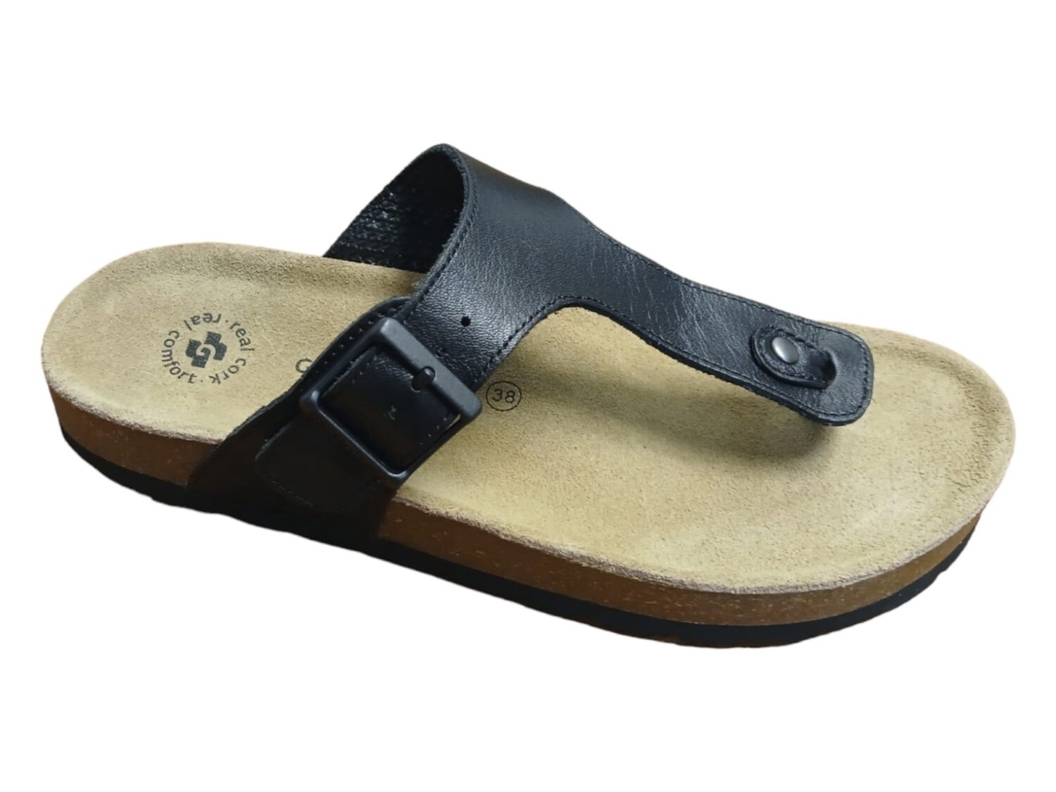 Green Cross | T-Bar Buckle Fastening | Black, Size: 9
