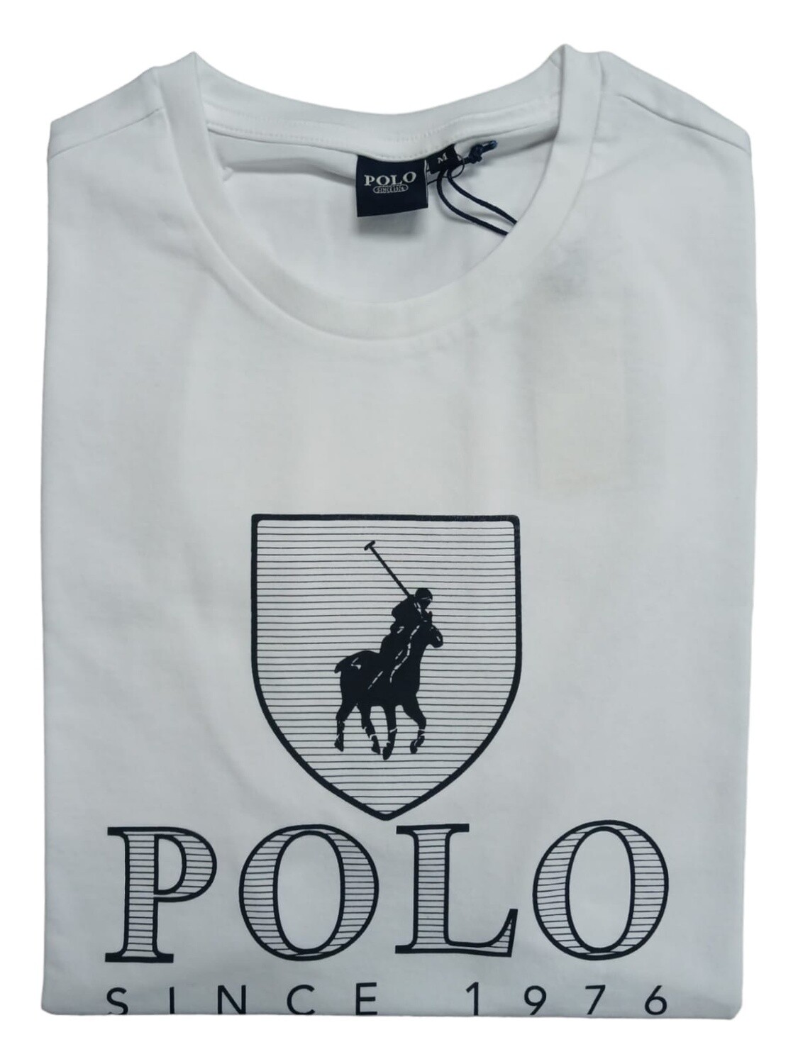 Polo | Crew Neck T-shirt | Cory Crest | White, Size: S