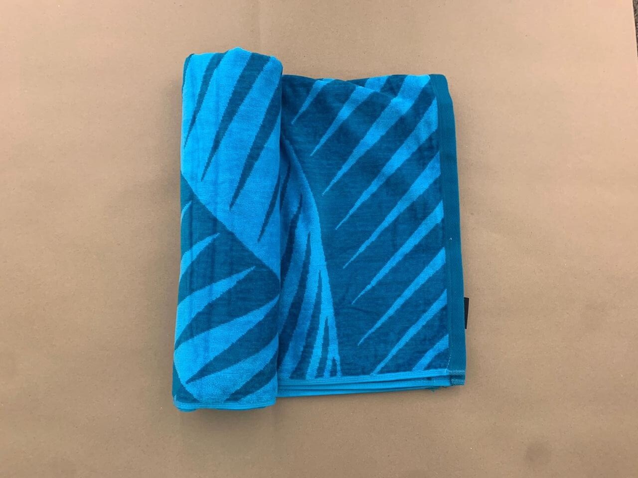 Bunty | Velour Beach Towel | 95 x 190cm | Blue, Size: 95x190, Extras: Beach Towel, Material: 100% Cotton