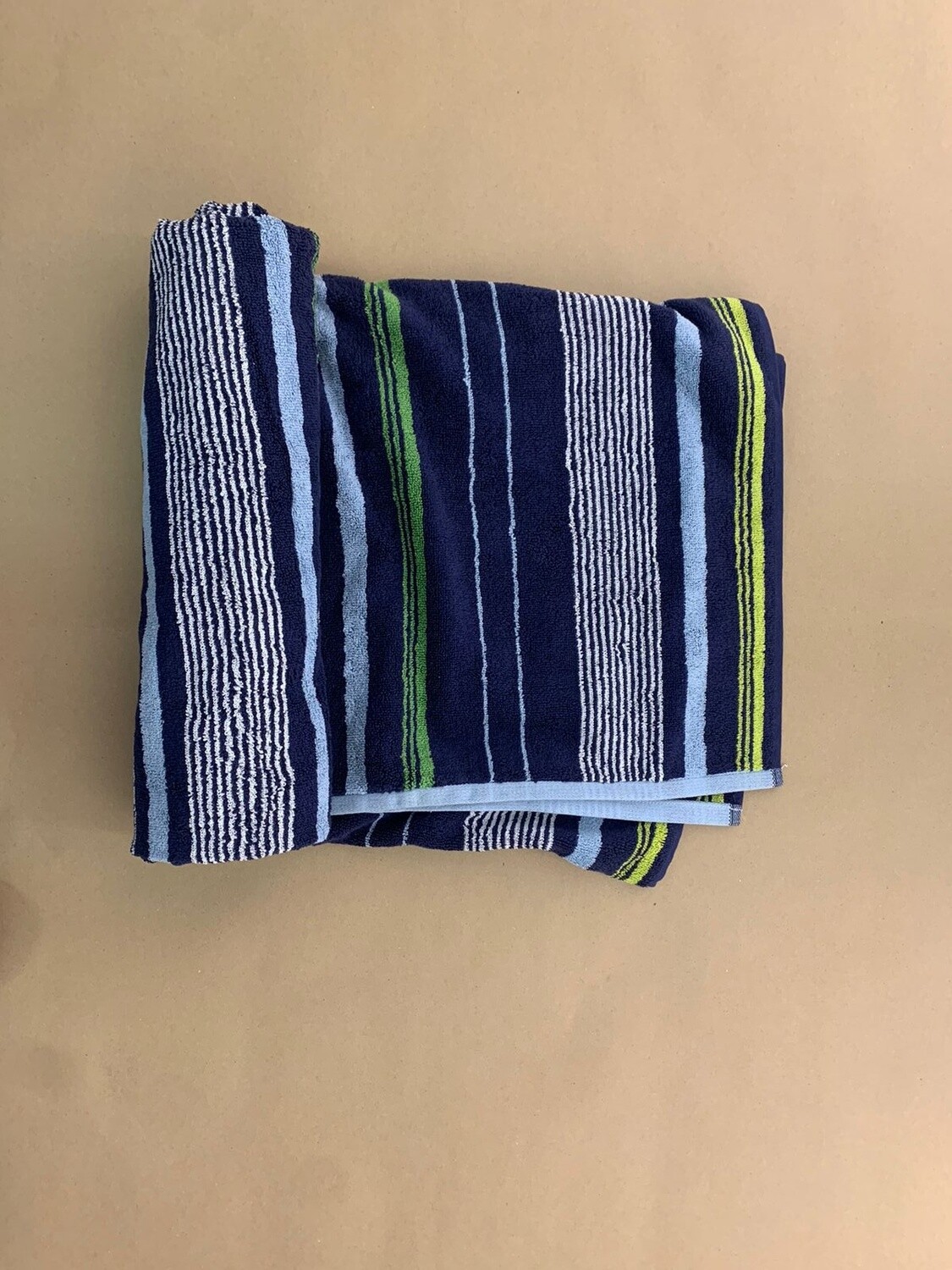 Bunty | Terry Beach Towel | 90 x 180cm | Blue-Striped, Size: 90x180, Extras: Beach Towel, Material: Cotton Rich