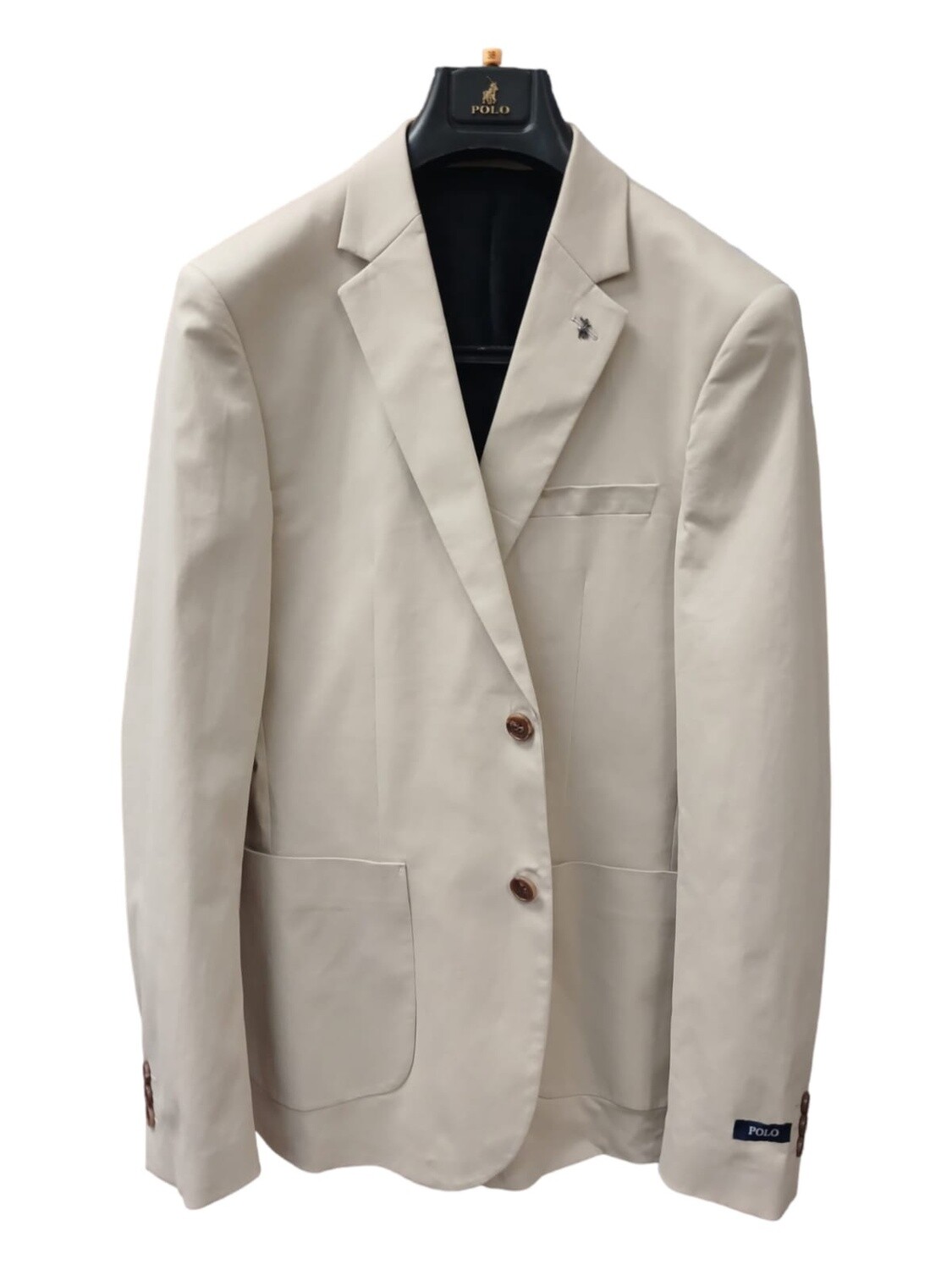 Polo | Stretch Slim Fit Blazer | Khaki, Size: 38