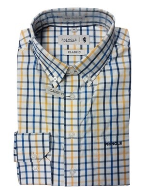 Pringle | Classic Long Sleeve Shirt | Chadwick | Blue Yellow Check