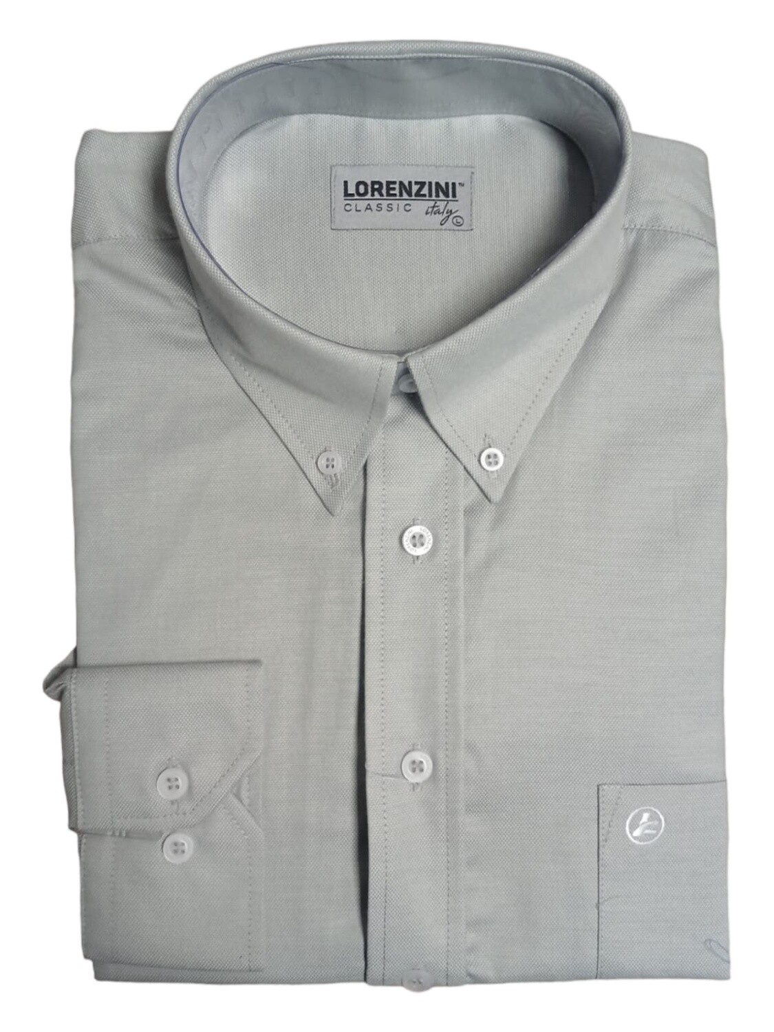 Lorenzini | Classic Long Sleeve Shirt | LO50/289 | Grey, Size: S