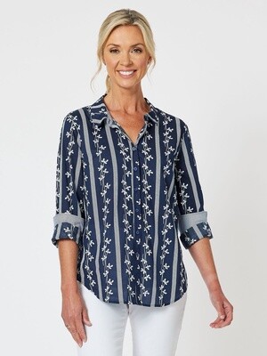 Gordon Smith | Harbour Shirt | Navy &amp; White