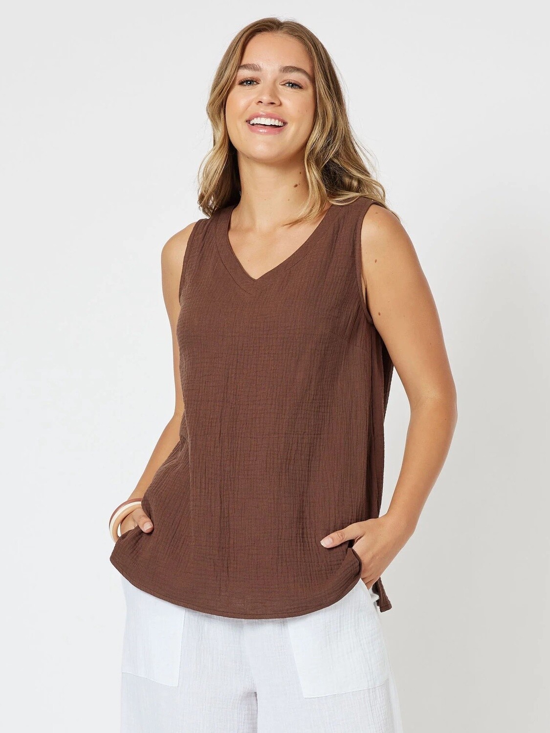 Threadz | Byron Tank | chocolate, Size: S
