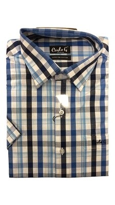 Carlo Galucci | Short Sleeve Shirt | CK1095 | Navy