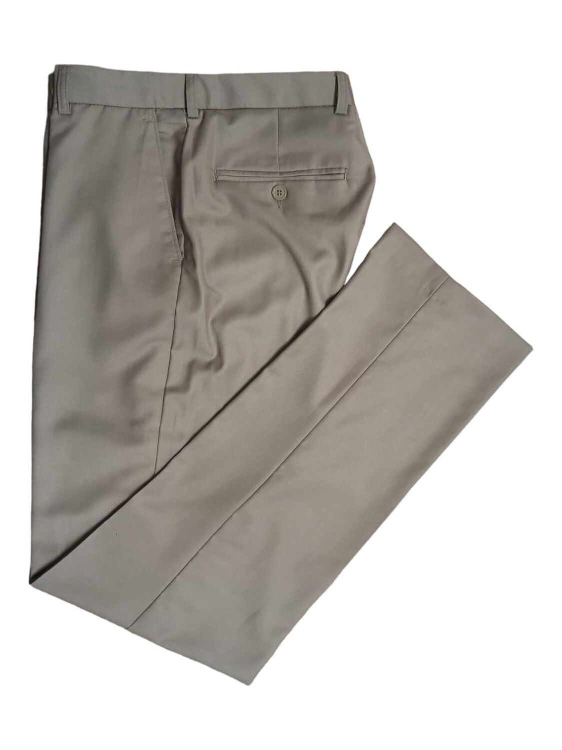 Carlo Galucci | Avery Trouser | Flat Front Half Lined | Stone, Size: 28