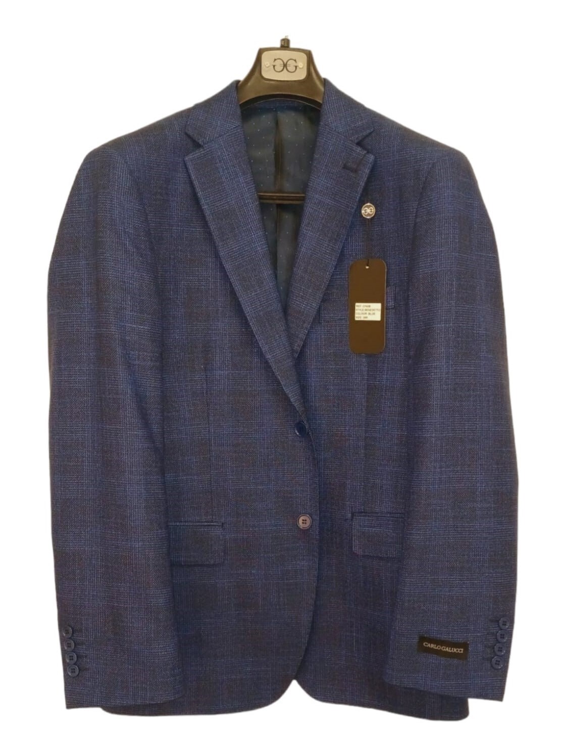Carlo Galucci | Benedetto Sport Jacket | Side Vent | Blue, Size: 36
