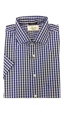 Zuccino | Short Sleeve Shirt | Navy Check