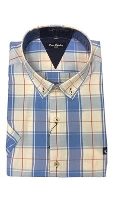 Pierre Cardin | Short Sleeve Shirt | Blue Check