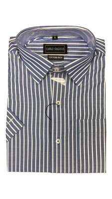 Carlo Galucci | Short Sleeve Shirt | CK931 | Blue
