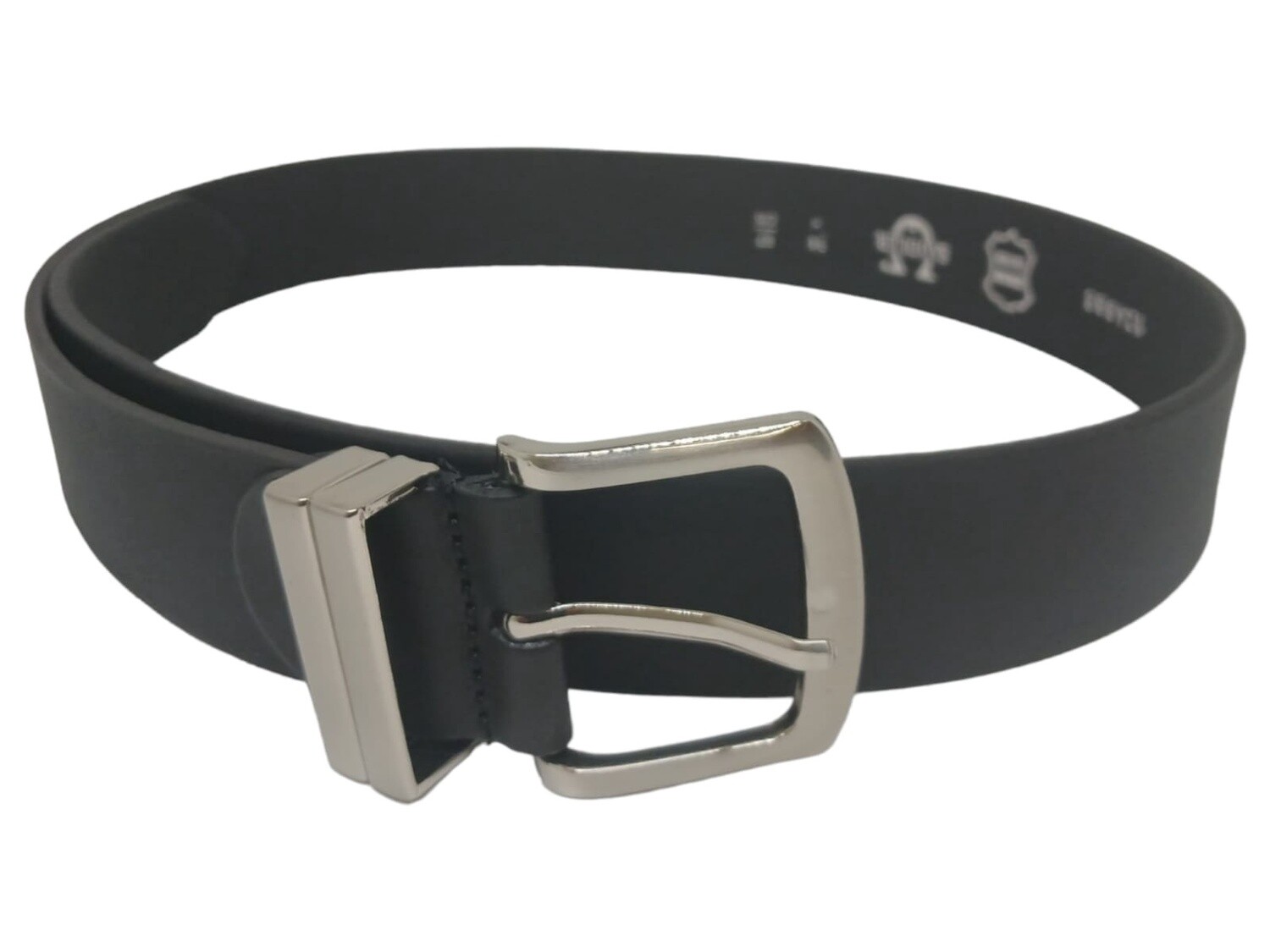 Saddler | 40mm Genuine Leather Belt | Double Loop Casual | Black, Size: 48.