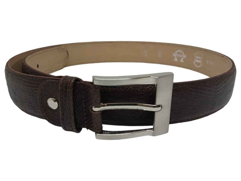 Original Lizard Teju Skin Brown Western Style Belt main image 0