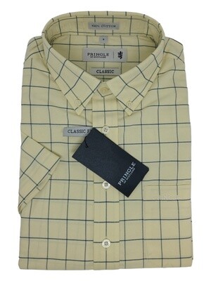 Pringle | Classic Short Sleeve Shirt | Oscar | Yellow