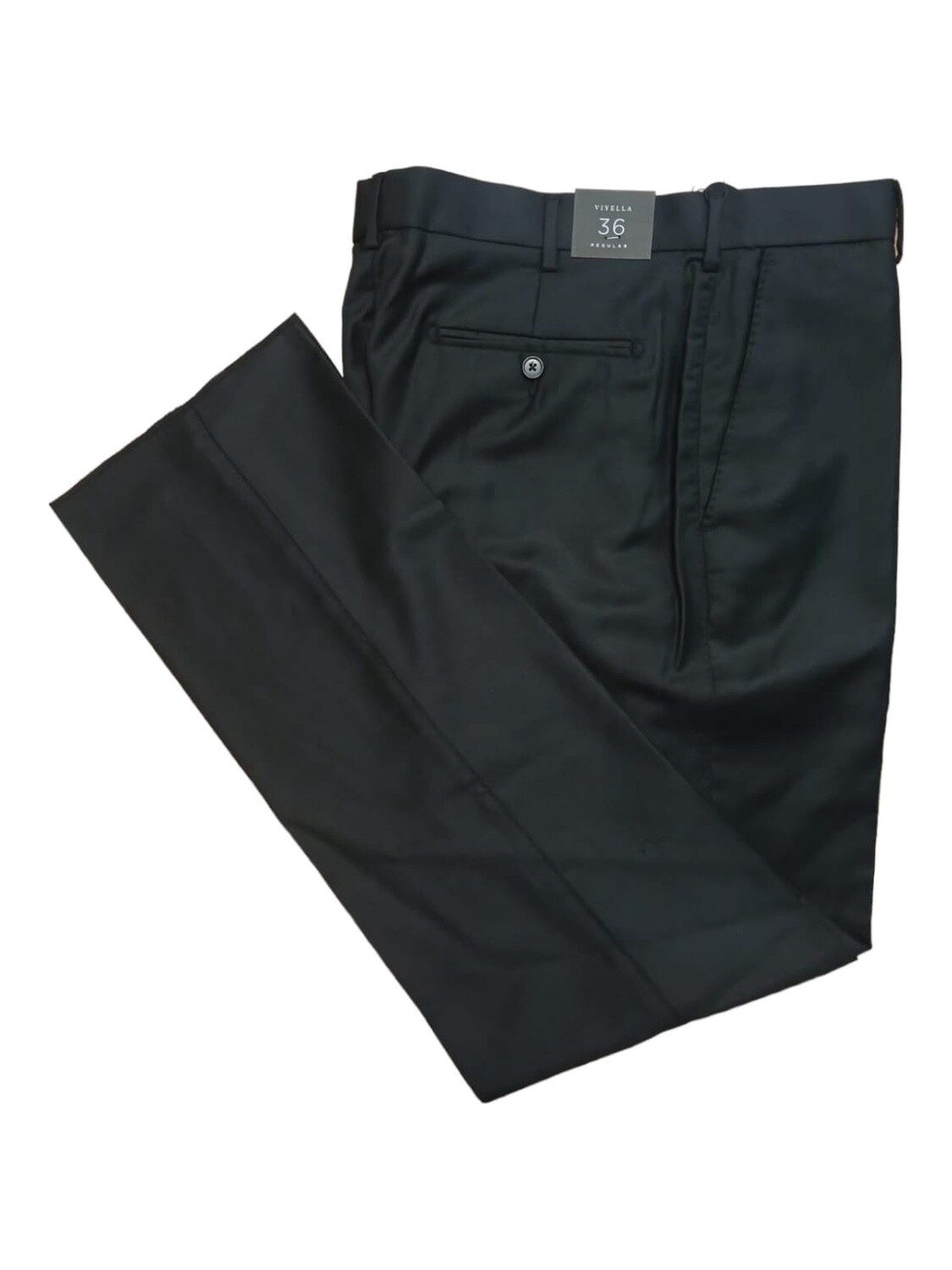 Viyella | Formal Trousers | 100% Wool | Bristol | Black, Size: 36