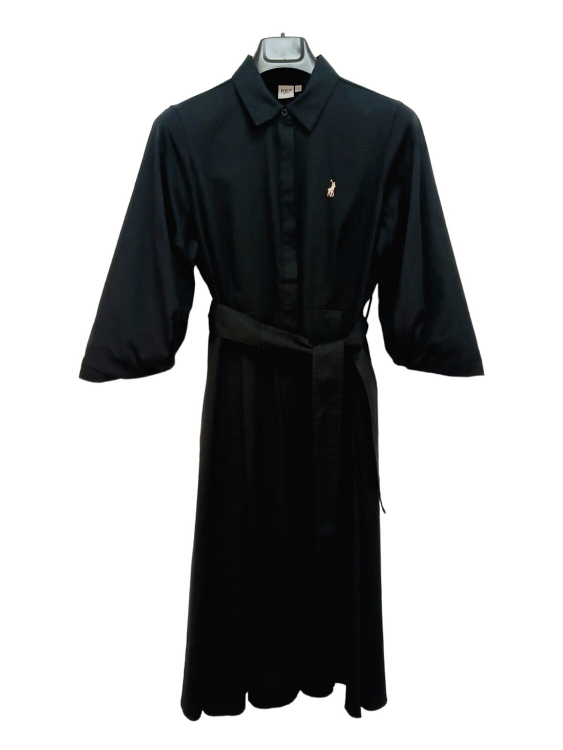 Polo | Layla Shirt Dress | Mid Sleeve | Black, Size: 34