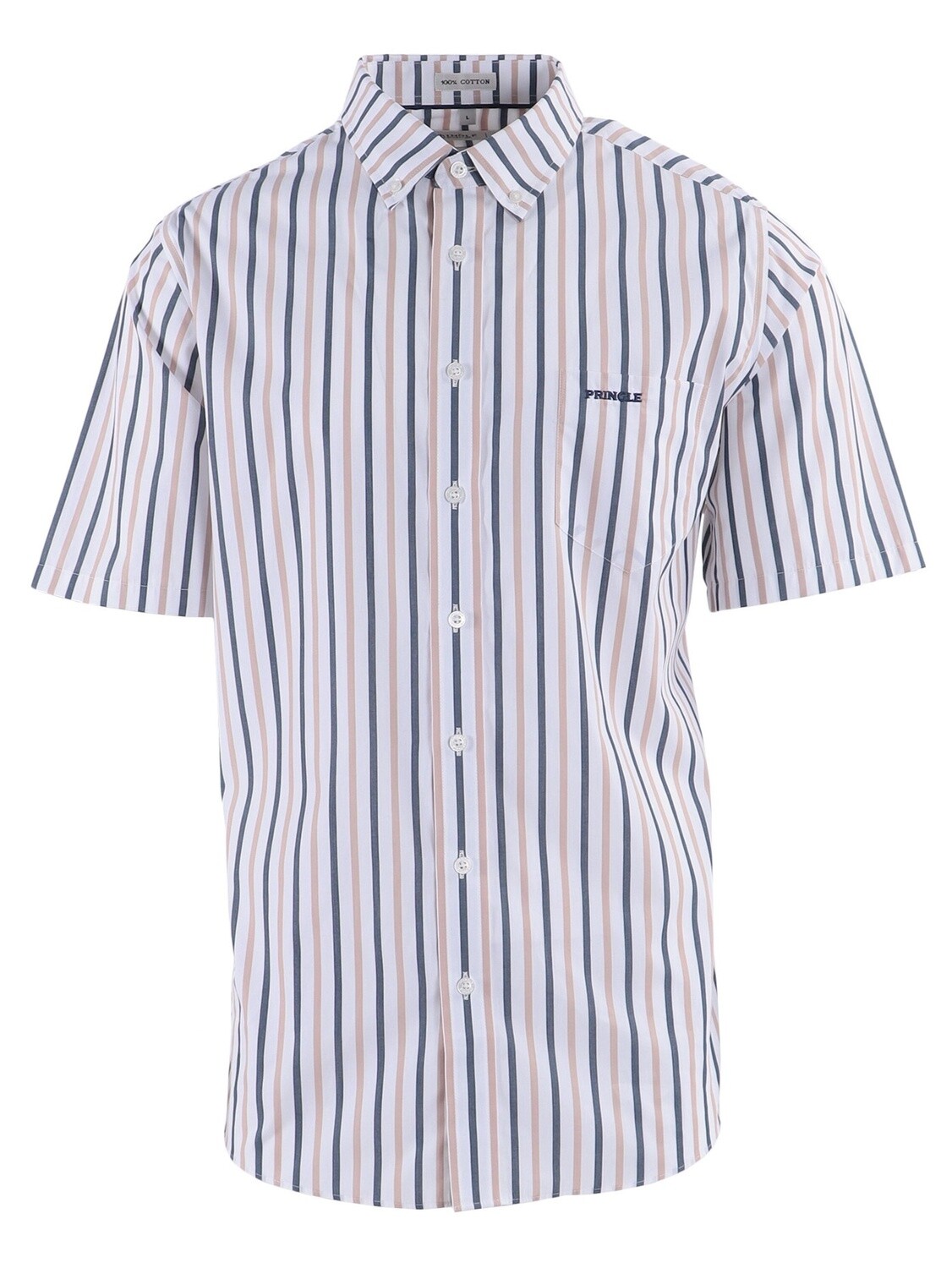 Pringle | Classic Short Sleeve Shirt | Walter | Multi stripe, Size: S