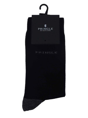 Pringle | Plain Long Socks | Black