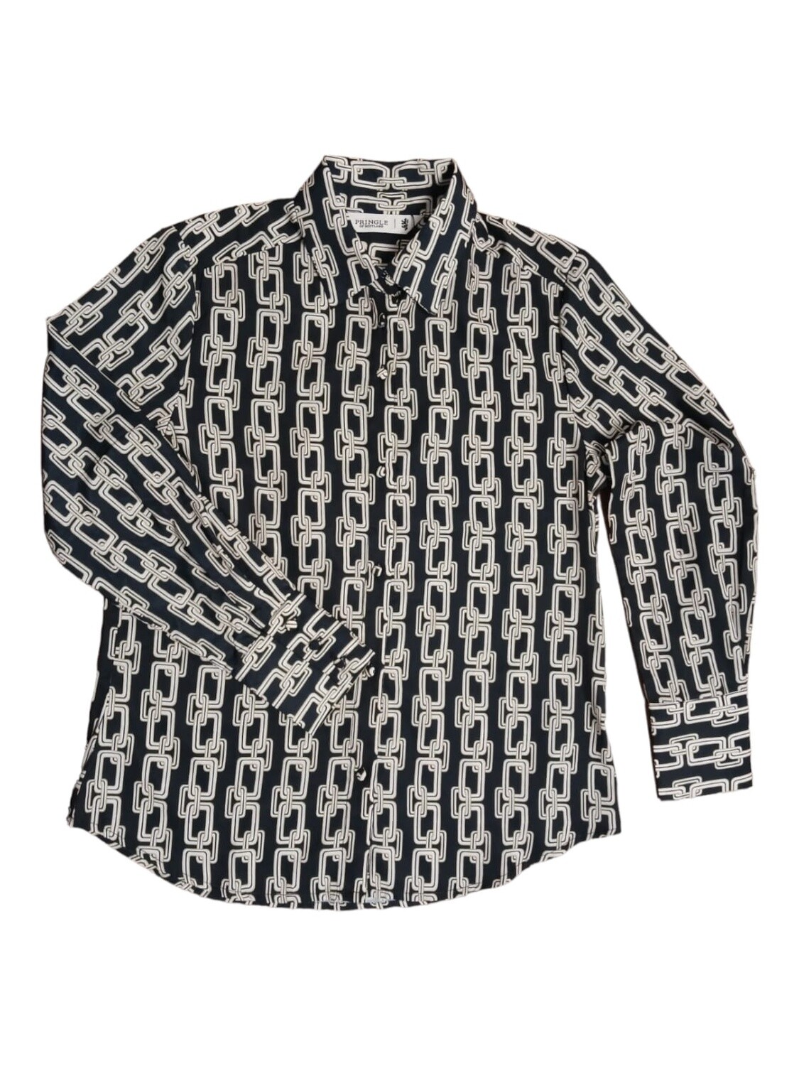 Pringle | Printed Blouse | Black, Size: XS