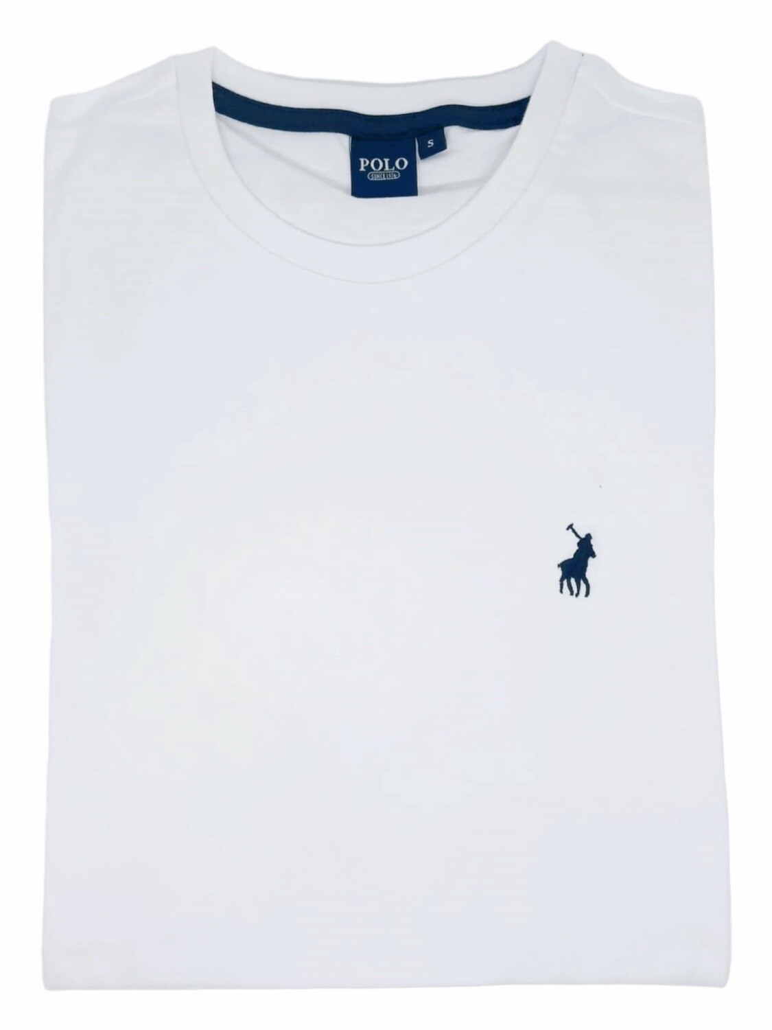 Polo | Crew neck T-shirt  | White, Size: S