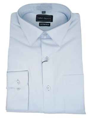 Carlo Galucci | Classic Long Sleeve Shirt CK1157 | Textured | Sky