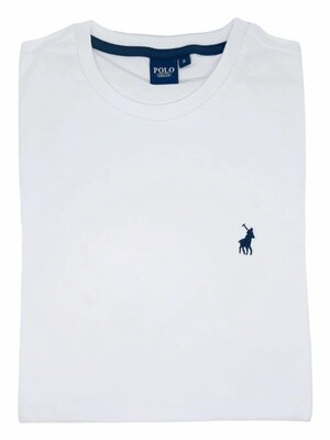 Polo | Crew neck T-shirt  | White