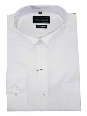 Carlo Galucci | Classic Long Sleeve Shirt CK1157 | Textured | White