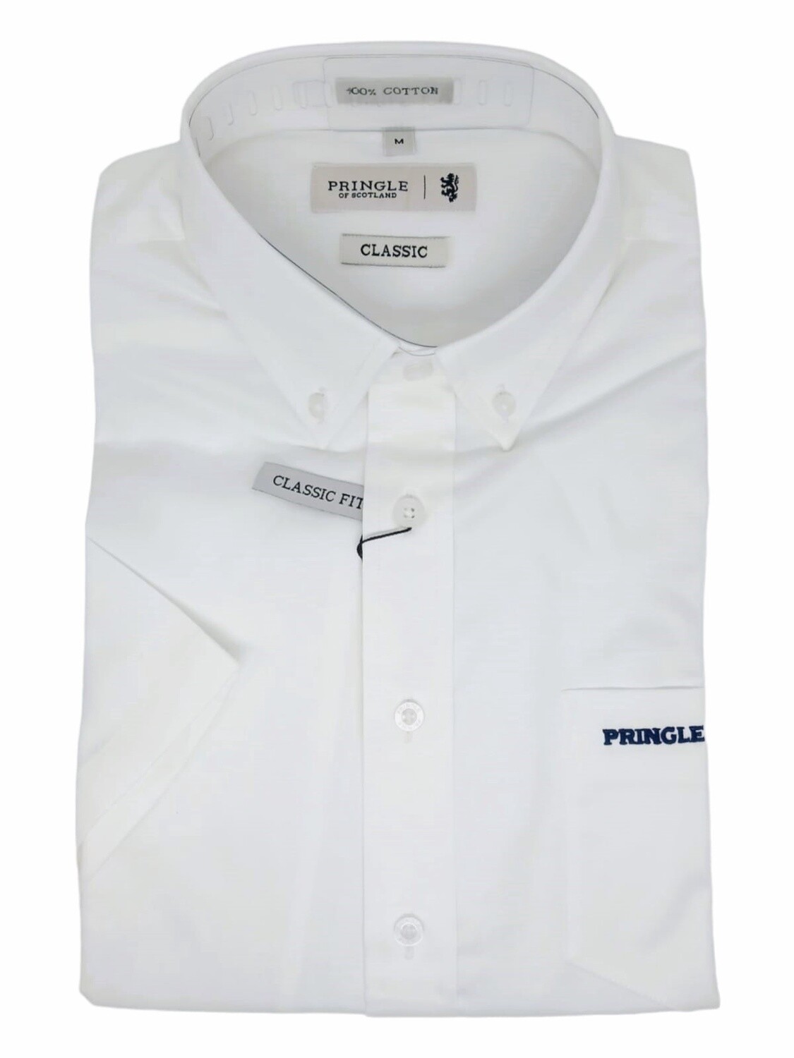 Pringle | Ethan | Short Sleeve Shirt | White, Size: S