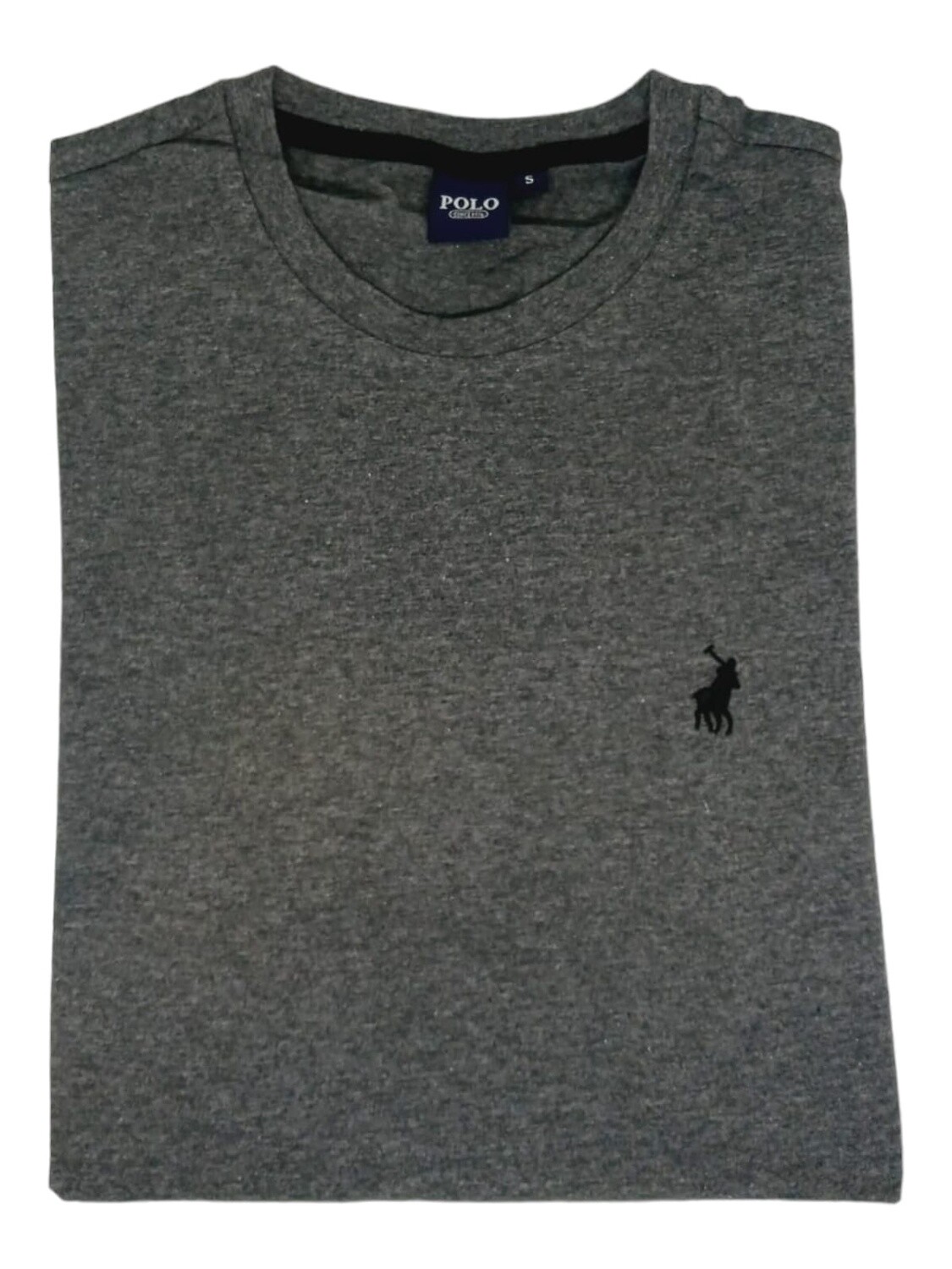 Polo | Crew neck T-shirt  | Charcoal, Size: S
