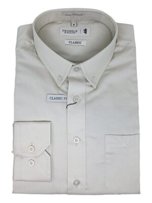 Pringle | William | Classic Long Sleeve Shirt | Stone