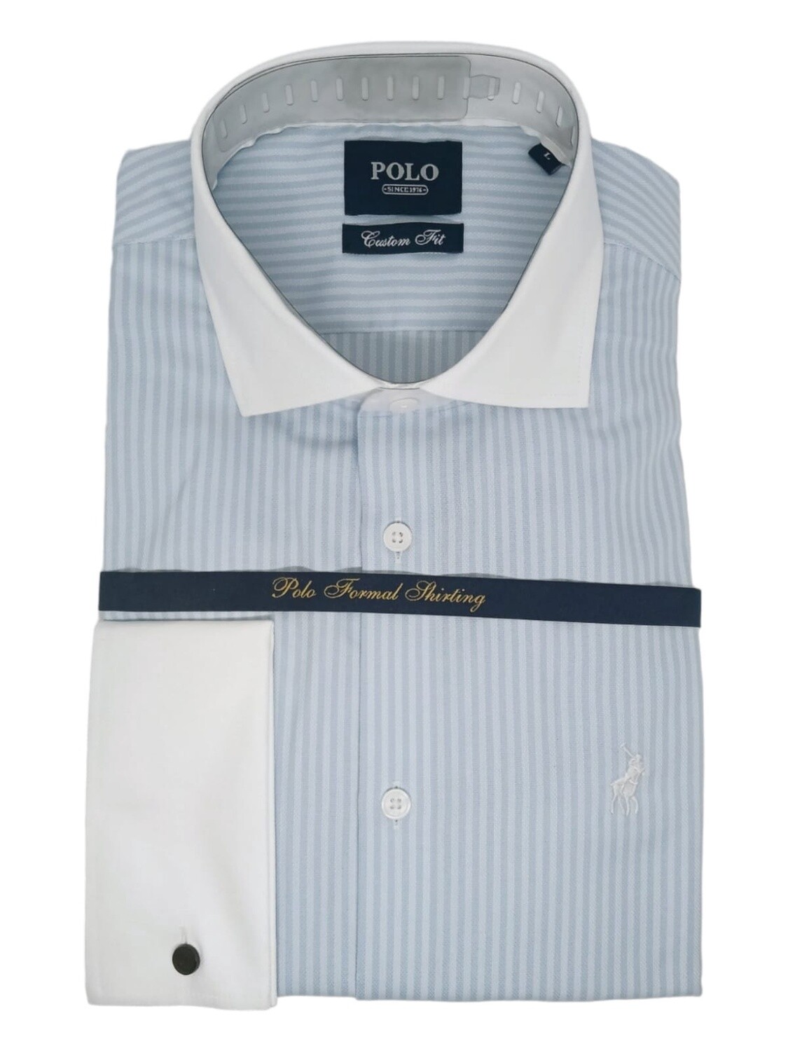Polo | Long Sleeve Shirt | Formal Contrast | Blue, Size: S