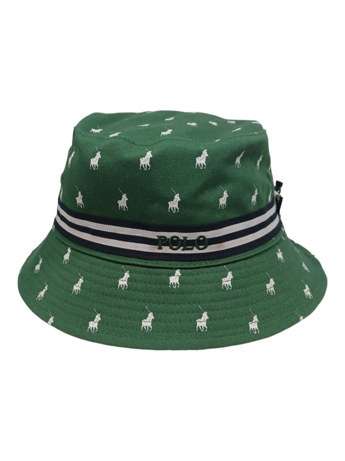 Polo | Monogram Reversible Bucket Hat | Green, Size: S