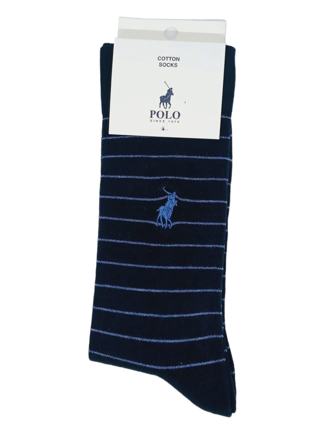 Polo | Thin Stripe Socks | Navy | 7-10