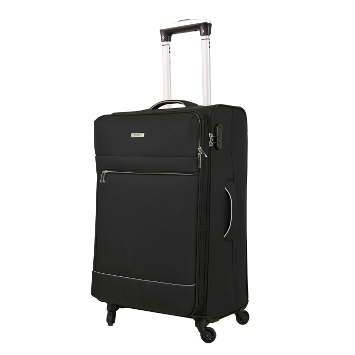 Tosca | Platinum Suitcase | Black, Size: 70cm