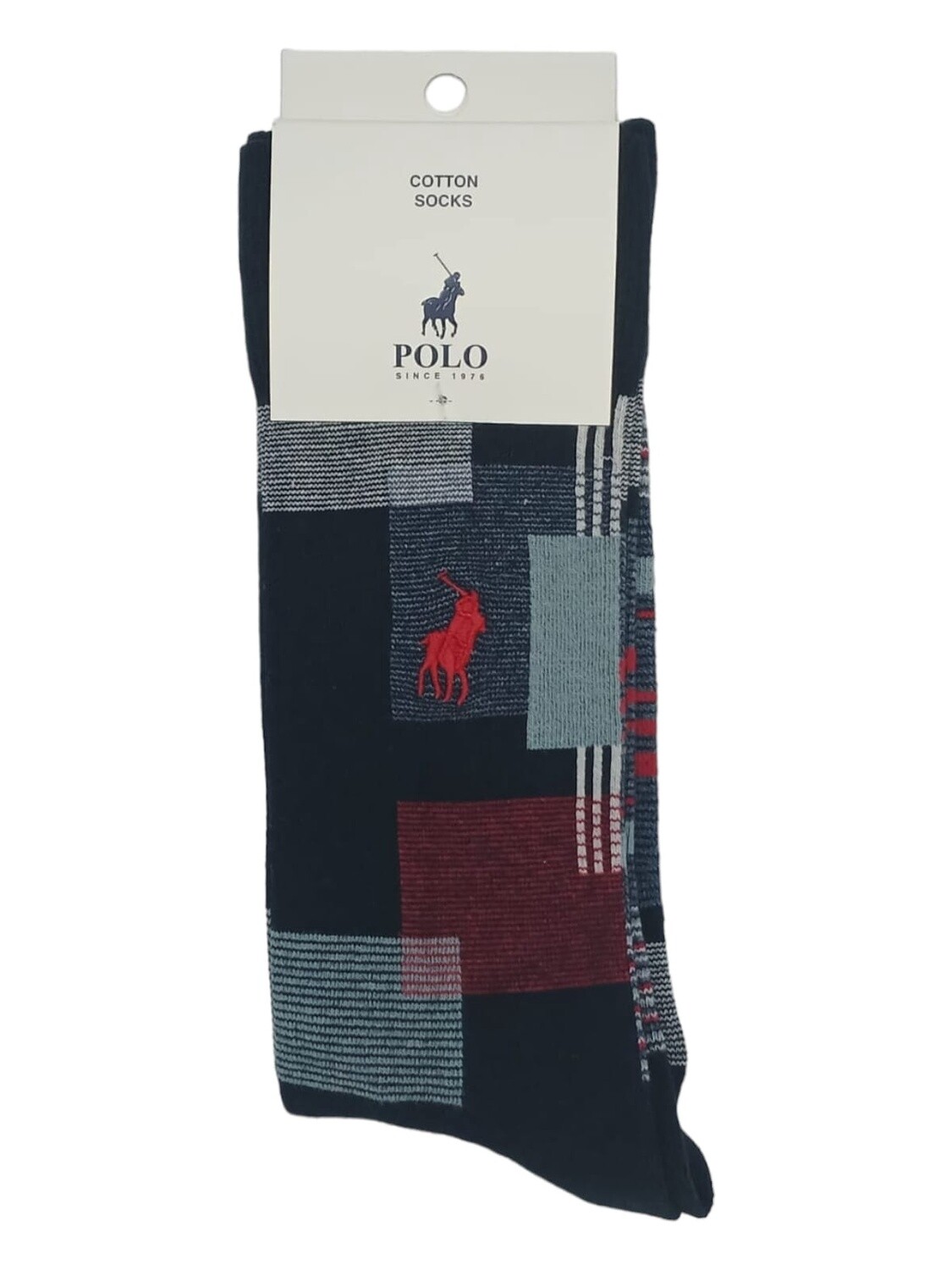 Polo | Geometric Socks | Navy | 7-10