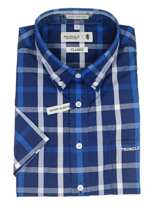 Pringle | Classic Short Sleeve Shirt | Conway | Navy