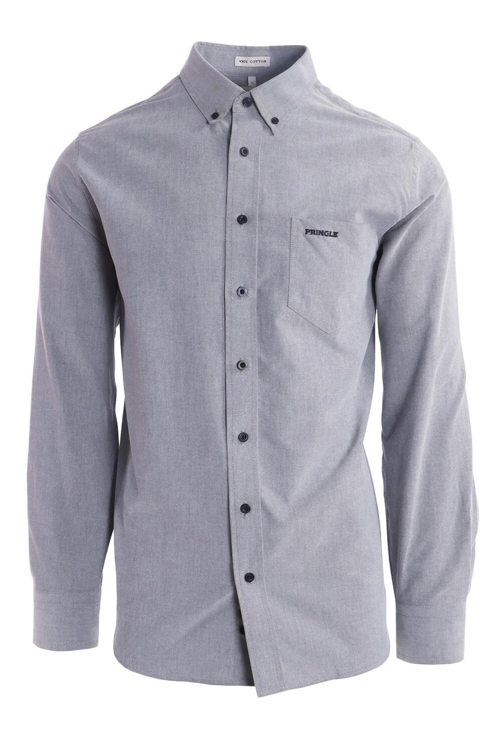Pringle | Classic Oxford Long Sleeve Shirt | Bradley | Navy, Size: S