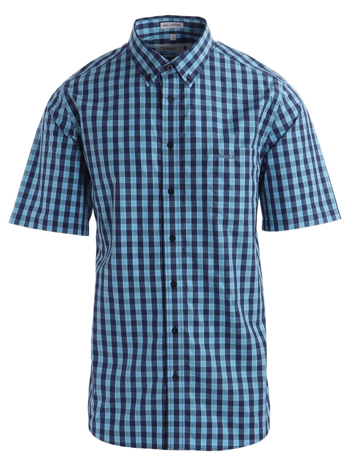 Pringle | Classic Short Sleeve Shirt | Lloyd | Blue, Size: S