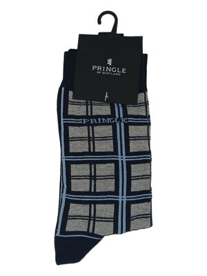 Pringle | Mason Check Socks | Navy